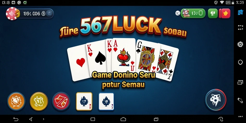Screenshot gameplay yang menunjukkan keseruan bermain Domino di 567LUCK.