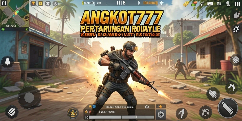 Screenshot gameplay ANGKOT777 menampilkan aksi seru Battle Royale.