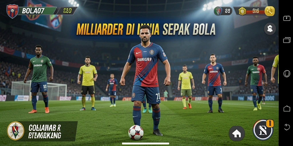 Screenshot BOLA07 menampilkan manajemen klub sepak bola yang seru.