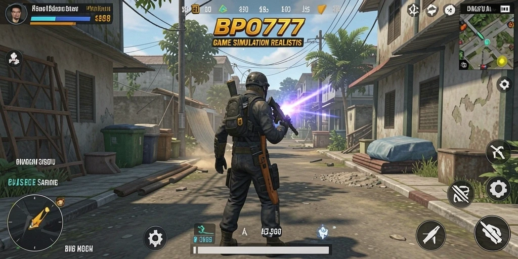 Tangkapan layar BPO777 yang menunjukkan gameplay Simulation yang mendebarkan.