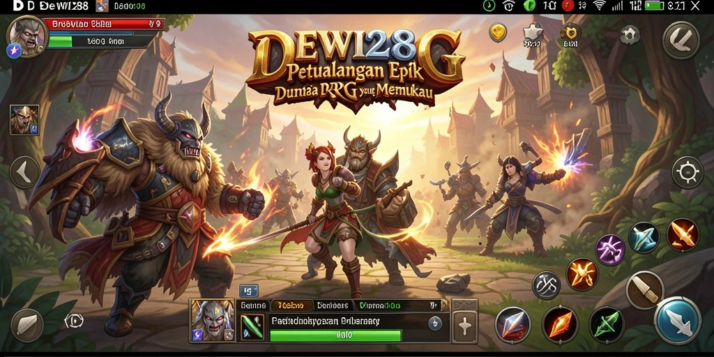 Screenshot gameplay DEWI288 menampilkan pertarungan epik dan karakter yang menakjubkan.