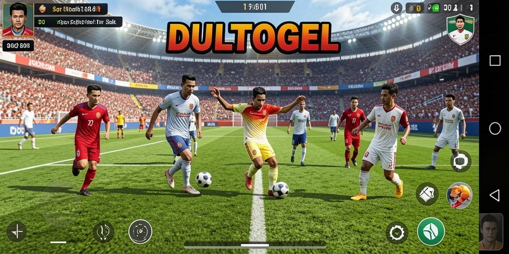 Tangkapan layar gameplay <strong>DULTOGEL</strong> yang menampilkan aksi seru di lapangan.