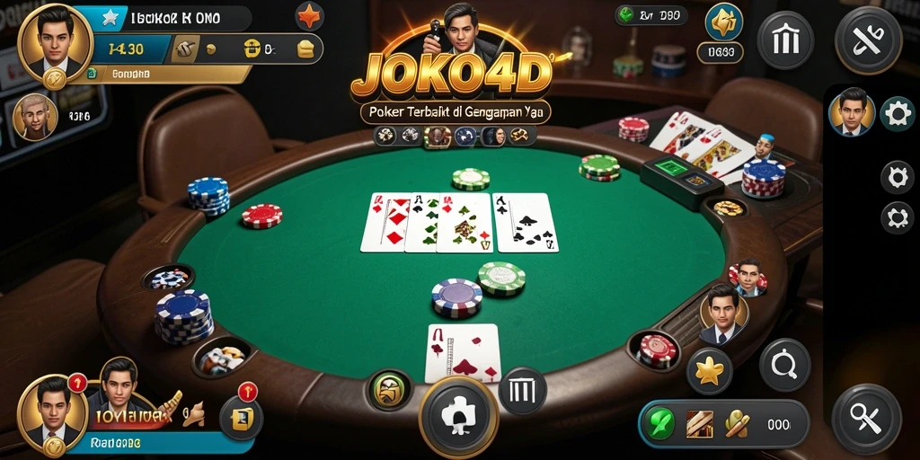 Tampilan gameplay Poker yang seru di JOKO4D.