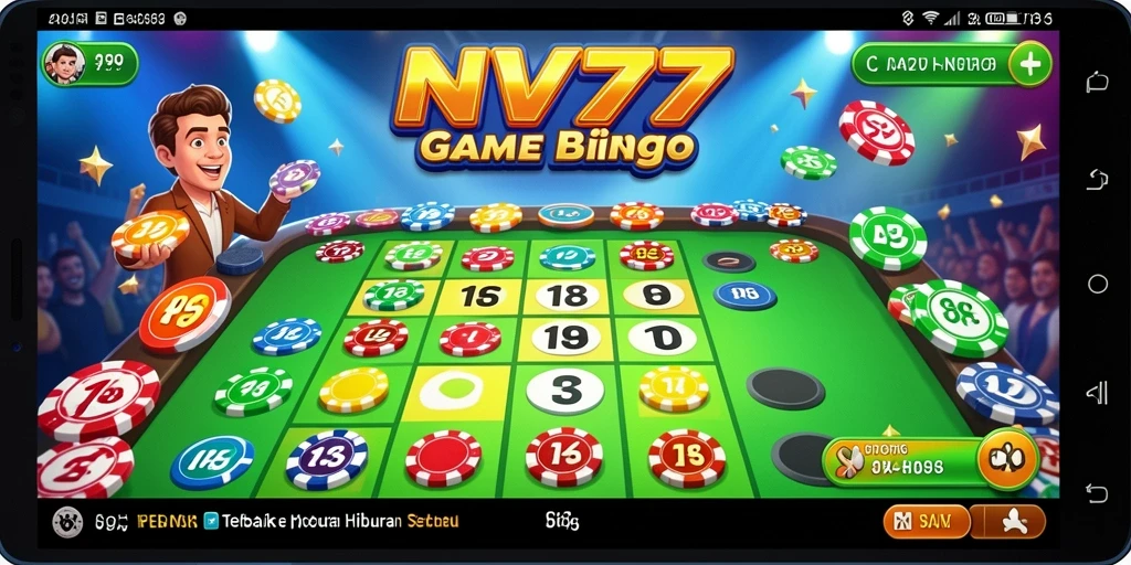 Tampilan gameplay menarik dari NV77 yang menggambarkan serunya bermain Bingo.