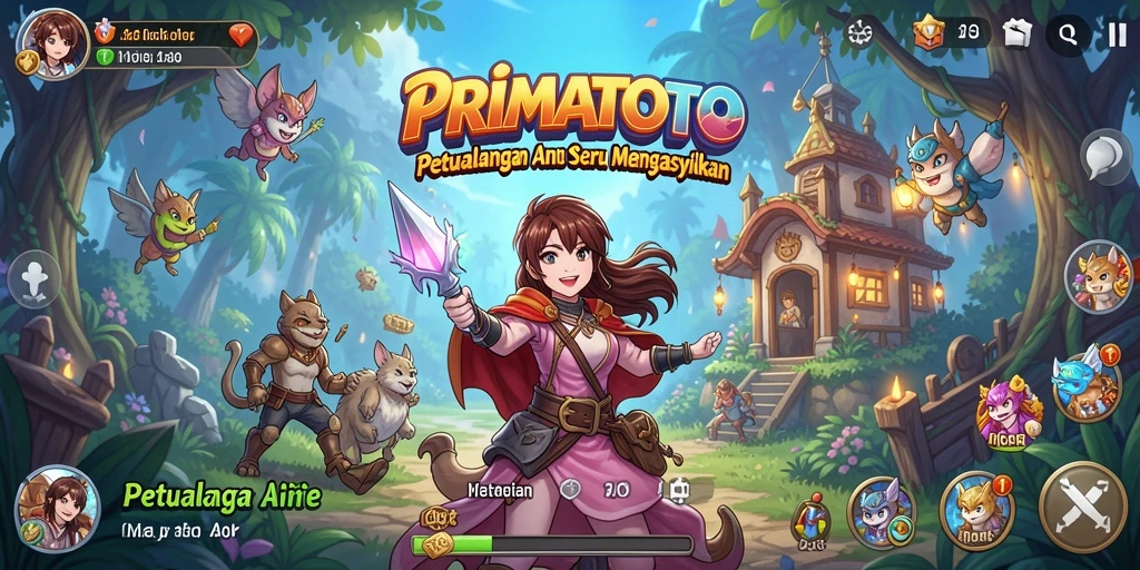 Tampilan gameplay PRIMATOTO yang memukau dan penuh aksi.