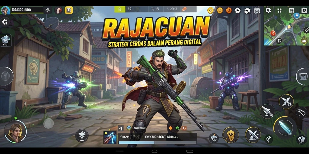 Tangkapan layar gameplay RAJACUAN menampilkan aksi strategi yang mendebarkan.