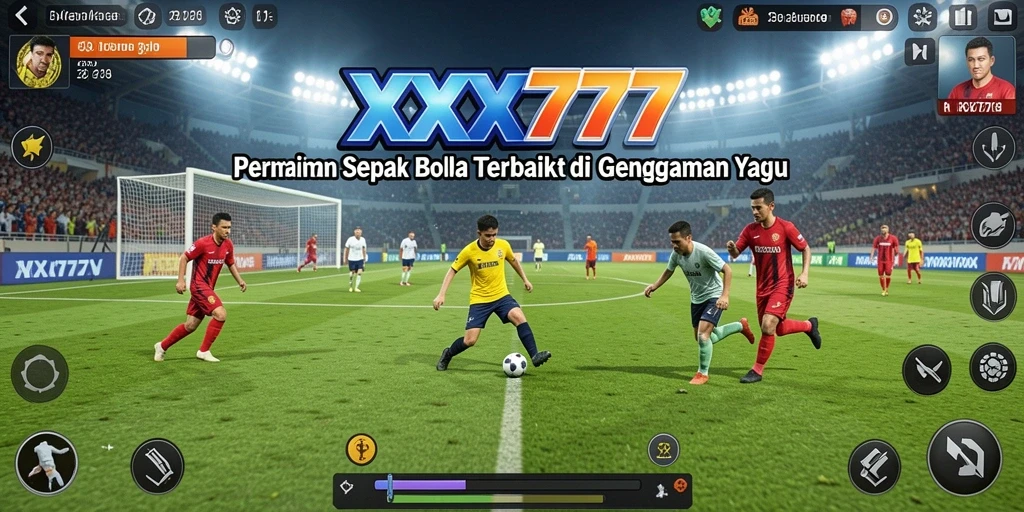 Gameplay seru dari XXX777 dengan aksi sepak bola yang mendebarkan.